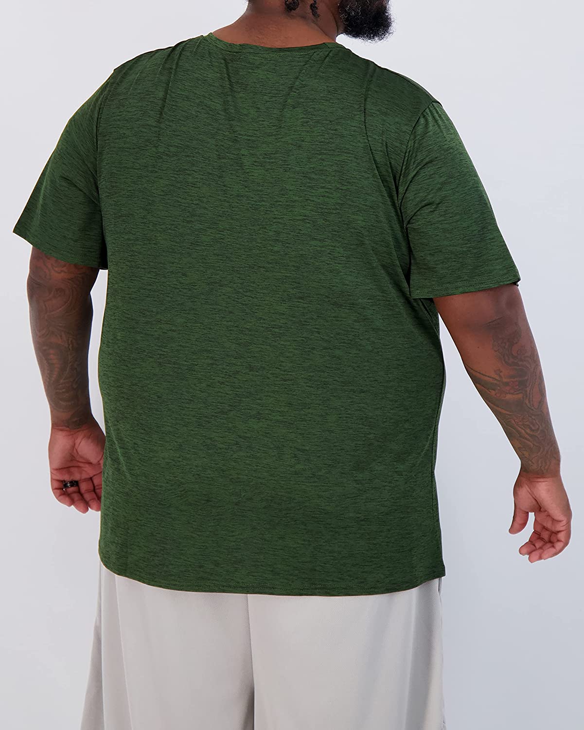 3 Pack: Men’s Big & Tall Tech Stretch Long-Sleeve & Short-Sleeve Dry-Fit T-Shirt - Image 9